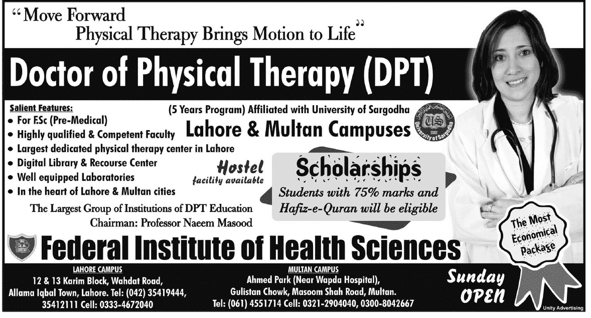 Federal Institute of Health Sciences Admission Notice 2013 1