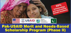 Pak-USAID Merit and Needs Based Scholarship Program Phase II