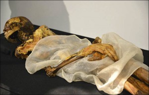 'Princess Ukok' mummy in Anokhin museum, Gorno-Altaisk. Picture: Alexander Tyryshkin