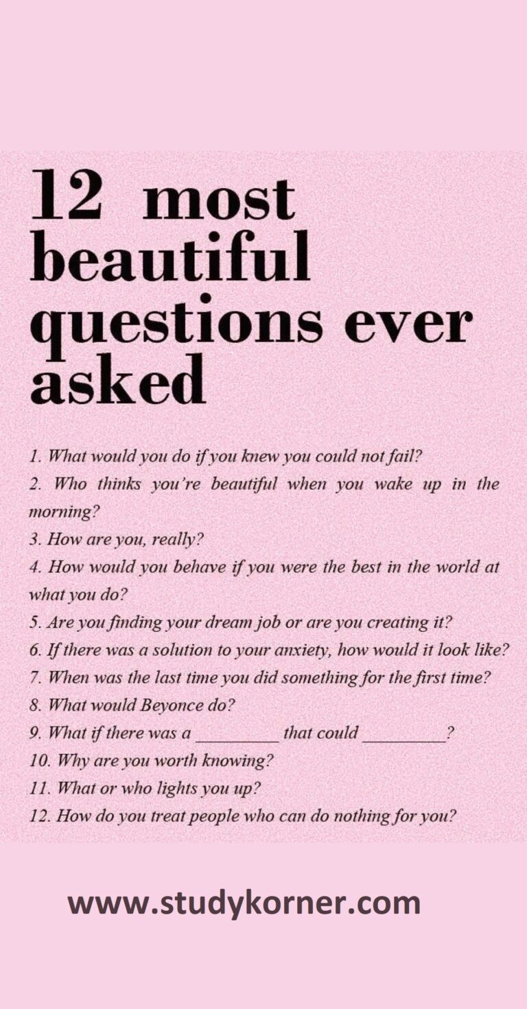 12 most beautiful questions ever asked medicalkidunya